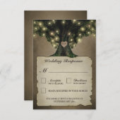 Vintage grand-père chêne de mariage RSVP Cartes (Devant / Derrière)