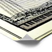 Vintage Grand Piano-Poster Poster (Hoek)