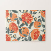 Vintage Grapefruitcitroenpatroon Legpuzzel (Horizontaal)