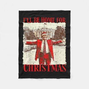 Vintage Grappig Humoristisch Trump I’ll Be Home Fo Fleece Deken