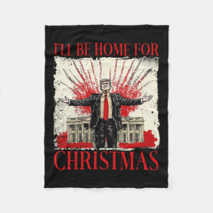 Vintage Grappige Humoristische Trump Ik Kom Thuis Fleece Deken