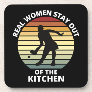 Vintage Grappige Pickleball Vrouwen Bier Onderzetter