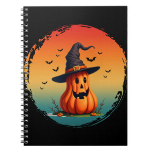 vintage grappige pompoen herfst herfst seizoen notitieboek