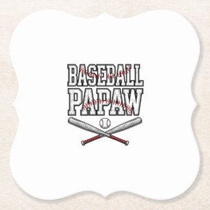 Vintage graveerontwerp voor honkbal papaw_1 kartonnen onderzetters