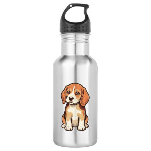 Vintage Gravure Beagle Puppy Vector Kunst_1 Waterfles