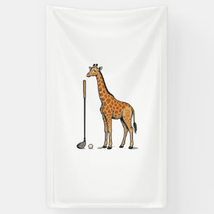 Vintage Gravure Giraffe Golf Vector T-Shirt Desi Spandoek