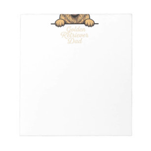 Vintage Gravure Gouden Retriever Vader Notitieblok