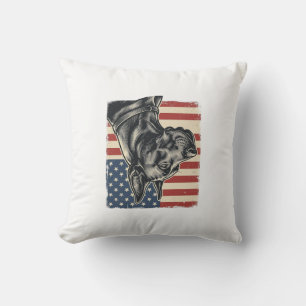 Vintage Great Dane Patriottische Vlag Vectorontwer Kussen