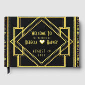 Vintage Great Gatsby Art Déco Mariage Gold Foil (Recto)