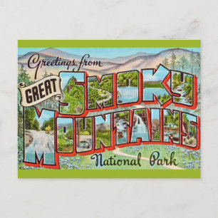 Vintage Great Smoky Mountains Park Briefkaart