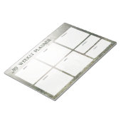 Vintage Green Academia Weekly Planner Notitieblok (Schuin)