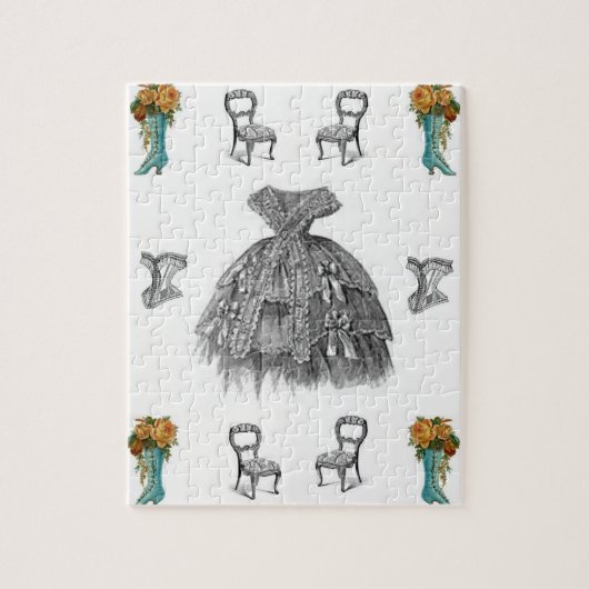 vintage green boots jigsaw puzzle her (Vertical)