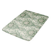 Vintage green botanical pattern badmat (Gekanteld)