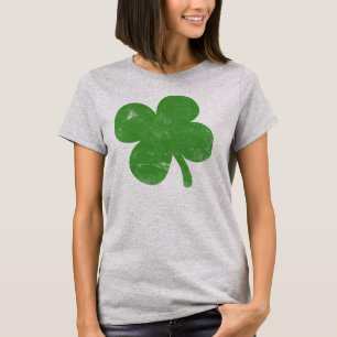 Vintage Green Shamrock-dames T-shirt