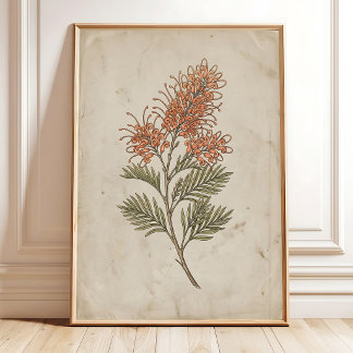 Vintage Grevillea Boho Boerderij Huis Muur Kunst Poster