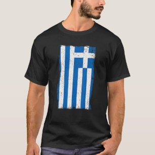 Vintage Griekse Vlag Erfgoed Roots Griekse Trots T-shirt