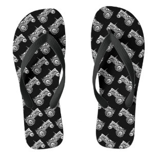 vintage Grijze gisttrekker Teenslippers
