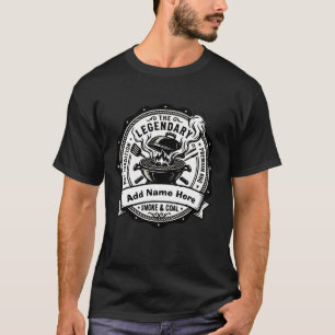 Vintage Grill Master Gepersonaliseerde Naam BBQ Ro T-shirt