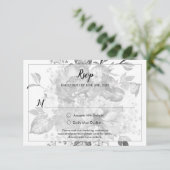 Vintage gris noir et blanc RSVP (Debout devant)