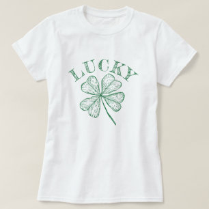 Vintage groene klaver St. Patrick's Day T-shirt