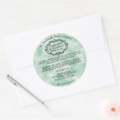 Vintage groene perkament bodybutterpot label (Envelop)