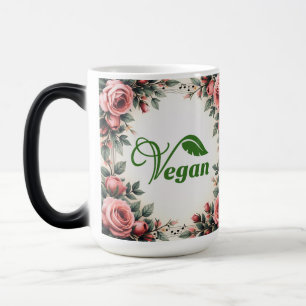 Vintage groene vegan logo blad van Bearnd Magische Mok