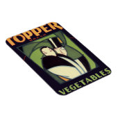 Vintage Groente Topper Label, Art Deco Romance Magneet (Rechterzijde)