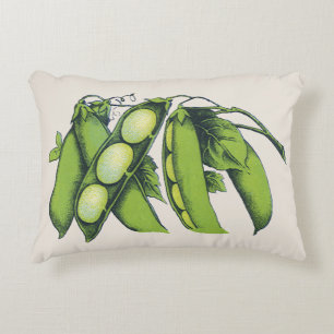 Vintage Groenten; Lima Bonen, het Organische Accent Kussen