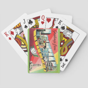 Vintage Groeten Louisiana Speelkaarten