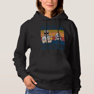 Vintage Grumpy Old Man Like Beer And Dogs Great Py Hoodie