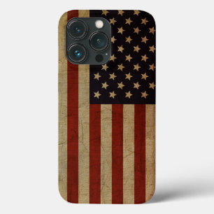 Vintage Grunge Amerikaanse Vlag iPhone 13 Pro Hoesje