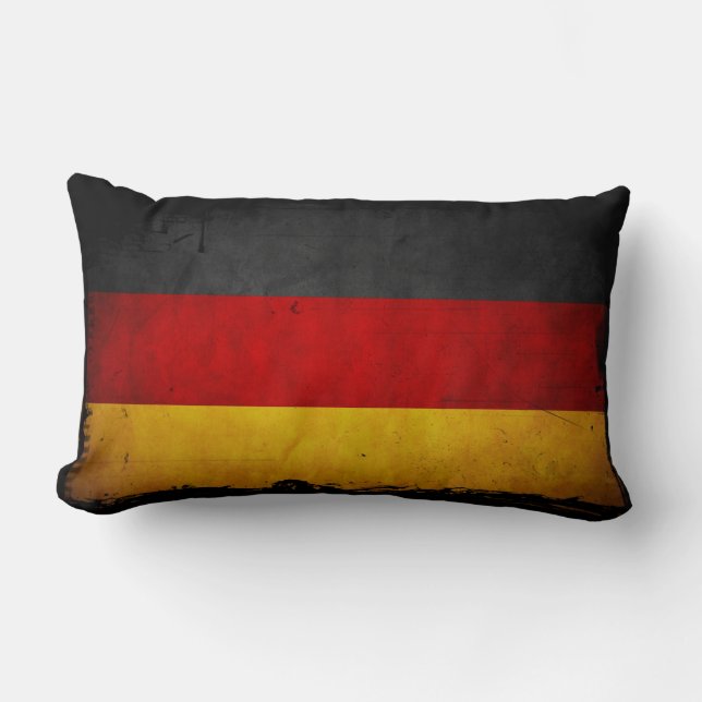 Vintage Grunge Duitsland Vlag Kussen (Voorkant)