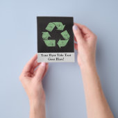 Vintage Grunge Recycling Symbool Flyer (Hand)
