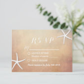 Vintage Grunge Starfish Beach Wedding RSVP (Debout devant)