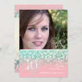 Vintage/grunge/Swirls/Damascus/Afstuderen Kaart (Voorkant / Achterkant)