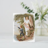 Vintage Guardian Angel Briefkaart (Staand voorkant)