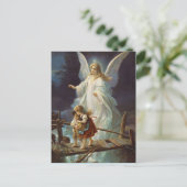 Vintage Guardian Angel Briefkaart (Staand voorkant)