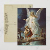 Vintage Guardian Angel Briefkaart (Voorkant / Achterkant)