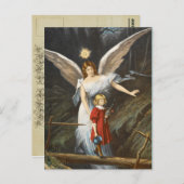 Vintage Guardian Angel Briefkaart (Voorkant / Achterkant)