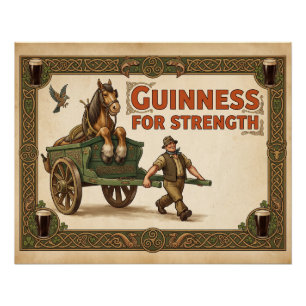 Vintage Guinness for Strength Premium Art Poster   Perfect Poster