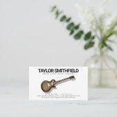 Vintage Guitar Music Band Visitekaartje (Staand voorkant)