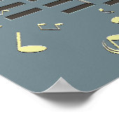 Vintage Guitar Music Poster (Hoek)