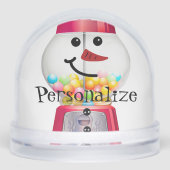 Vintage Gumball machine snowman snow globe  Sneeuwbol (Voorkant)