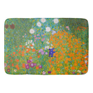 Vintage Gustav Klimt Cottage Garden Bloemkunst Badmat