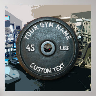 Vintage Gym Eigenaar of fitness van gebruiker 45 P Poster