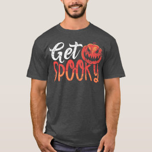 Vintage Haal Spooky Halloween Jack O Lantern Novel T-shirt