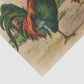 Vintage haantjes en kippeetweefsel tissuepapier (Detail)