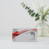 Vintage Hairstyle Visitekaartje (Staand voorkant)