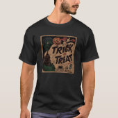 Vintage Halloween Afbeelding Man T Shirt (Voorkant)