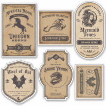 Vintage Halloween Apothecary Potion Étiquette
